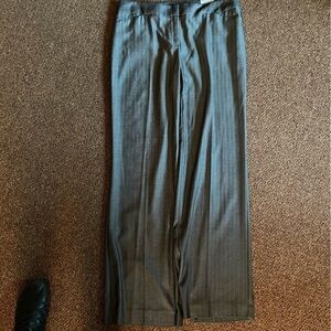NWT Alfani Trousers In Gray Herringbone. Wide Leg And A Boardroom Esssential.